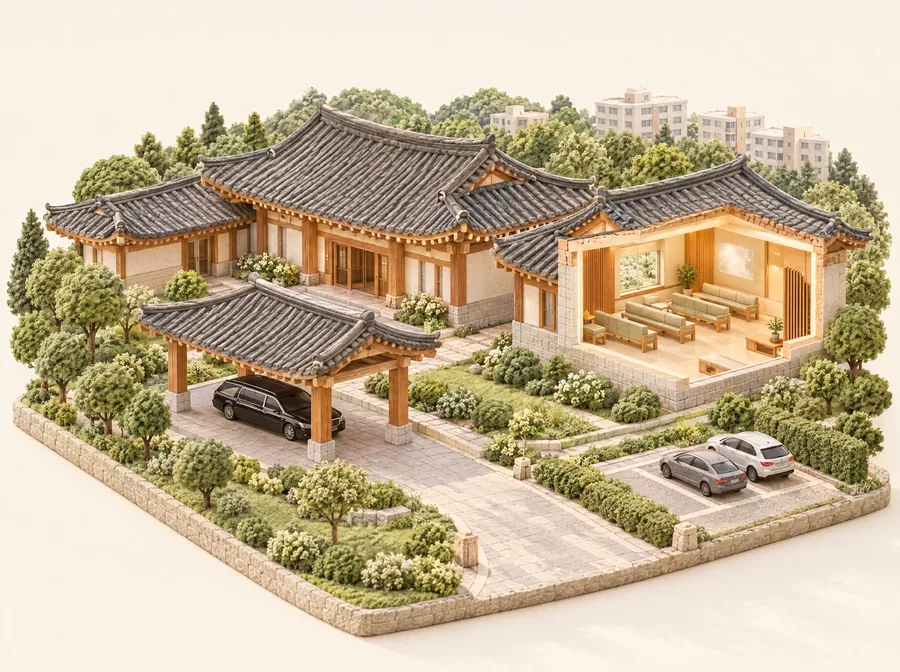 화장시설 모형 그림